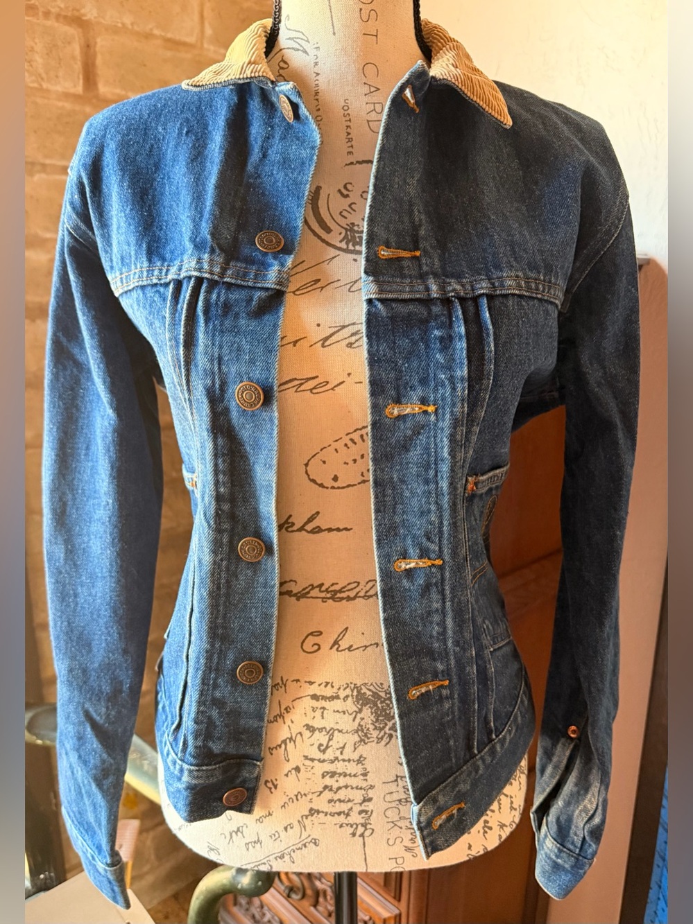 Vintage 1980s Polo Ralph Lauren Cinch Back Denim Jacket L